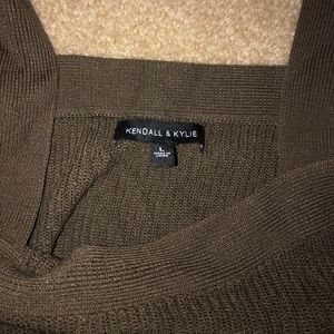 Kendall and Kylie- army green sweater
